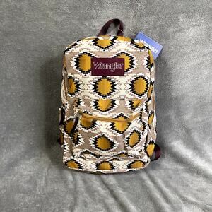 Wrangler Aztec Print Tan Yellow Backpack NWT Back to School Boho